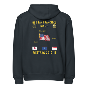 USS San Francisco (SSN-711) 2010-11 WestPac Cruise Zip Hoodie