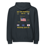 USS San Francisco (SSN-711) 2014-15 WestPac Cruise Zip Hoodie