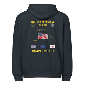 USS San Francisco (SSN-711) 2014-15 WestPac Cruise Zip Hoodie