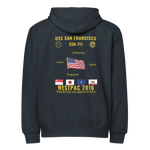 USS San Francisco (SSN-711) 2016 WestPac Cruise Zip Hoodie