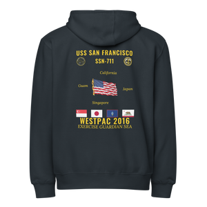 USS San Francisco (SSN-711) 2016 WestPac Cruise Zip Hoodie