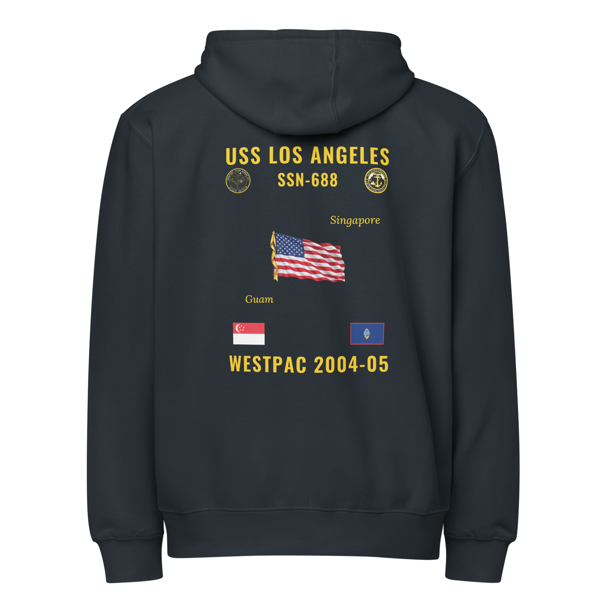 USS Los Angeles (SSN-688) 2004-05 WestPac Cruise Zip Hoodie