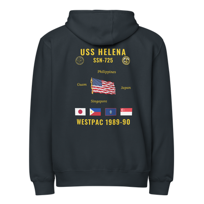 USS Helena (SSN-725) 1989-90 WestPac Cruise Zip Hoodie
