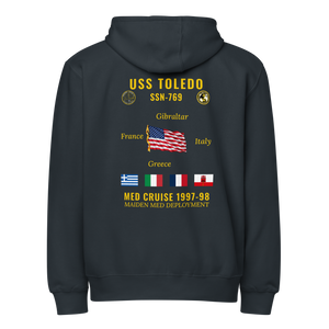 USS Toledo (SSN-769) 1997-98 Med Cruise Zip Hoodie
