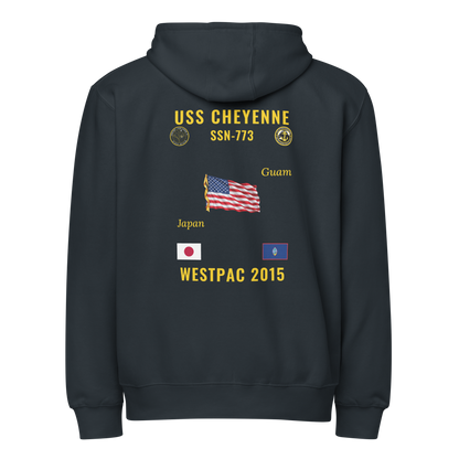 USS Cheyenne (SSN-773) 2015 WestPac Cruise Zip Hoodie