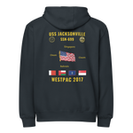 USS Jacksonville (SSN-699) 2017 WestPac Cruise Zip Hoodie