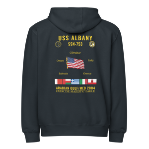 USS Albany (SSN-753) 2004 Arabian Gulf/Med Cruise Zip Hoodie