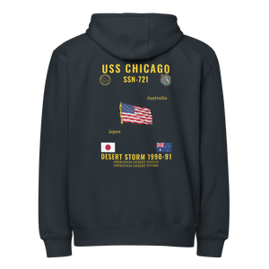 USS Chicago (SSN-721) 1990-91 Desert Storm Cruise Zip Hoodie