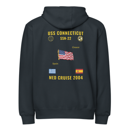 USS Connecticut (SSN-22) 2004 Med Cruise Zip Hoodie