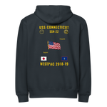 USS Connecticut (SSN-22) 2018-19 WestPac Cruise Zip Hoodie
