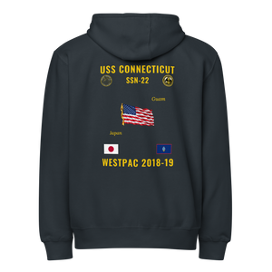 USS Connecticut (SSN-22) 2018-19 WestPac Cruise Zip Hoodie
