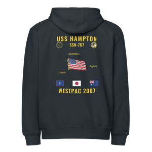 USS Hampton (SSN-767) 2007 WestPac Cruise Zip Hoodie