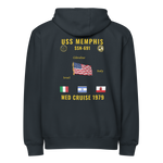 USS Memphis (SSN-691) 1979 Med Cruise Zip Hoodie