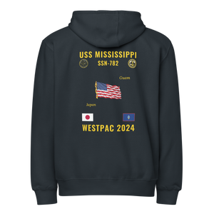 USS Mississippi (SSN-782) 2024 WestPac Cruise Zip Hoodie