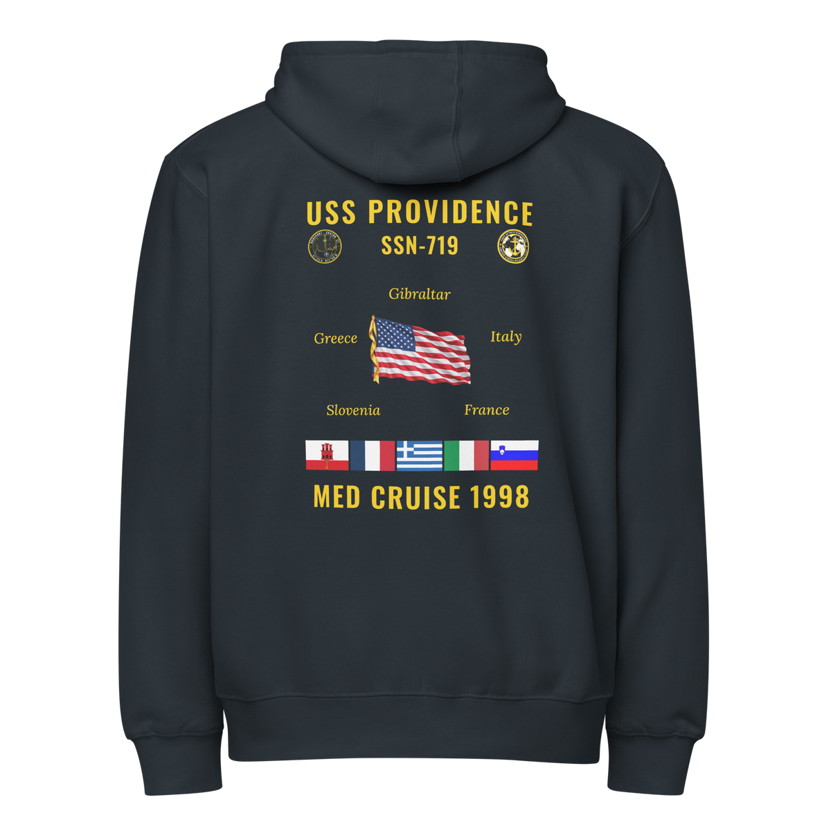 USS Providence (SSN-719) 1998 Med Cruise Zip Hoodie