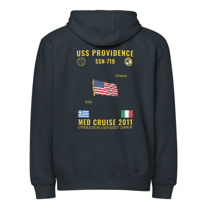 USS Providence (SSN-719) 2011 Med Cruise Zip Hoodie