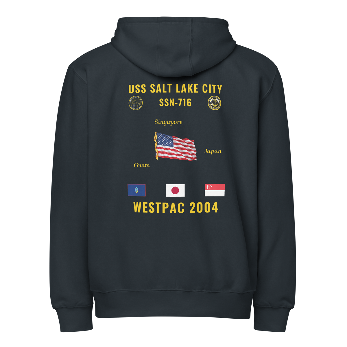 USS Salt Lake City (SSN-716) 2004 WestPac Cruise Zip Hoodie