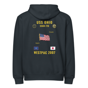 USS Ohio (SSGN-726) 2007 WestPac Cruise Zip Hoodie