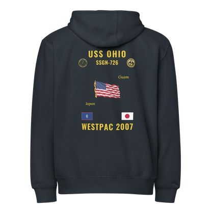 USS Ohio (SSGN-726) 2007 WestPac Cruise Zip Hoodie