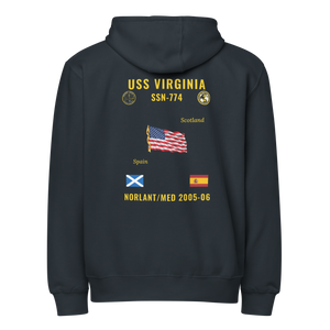 USS Virginia (SSN-774) 2005-06 NORLANT/Med Cruise Zip Hoodie