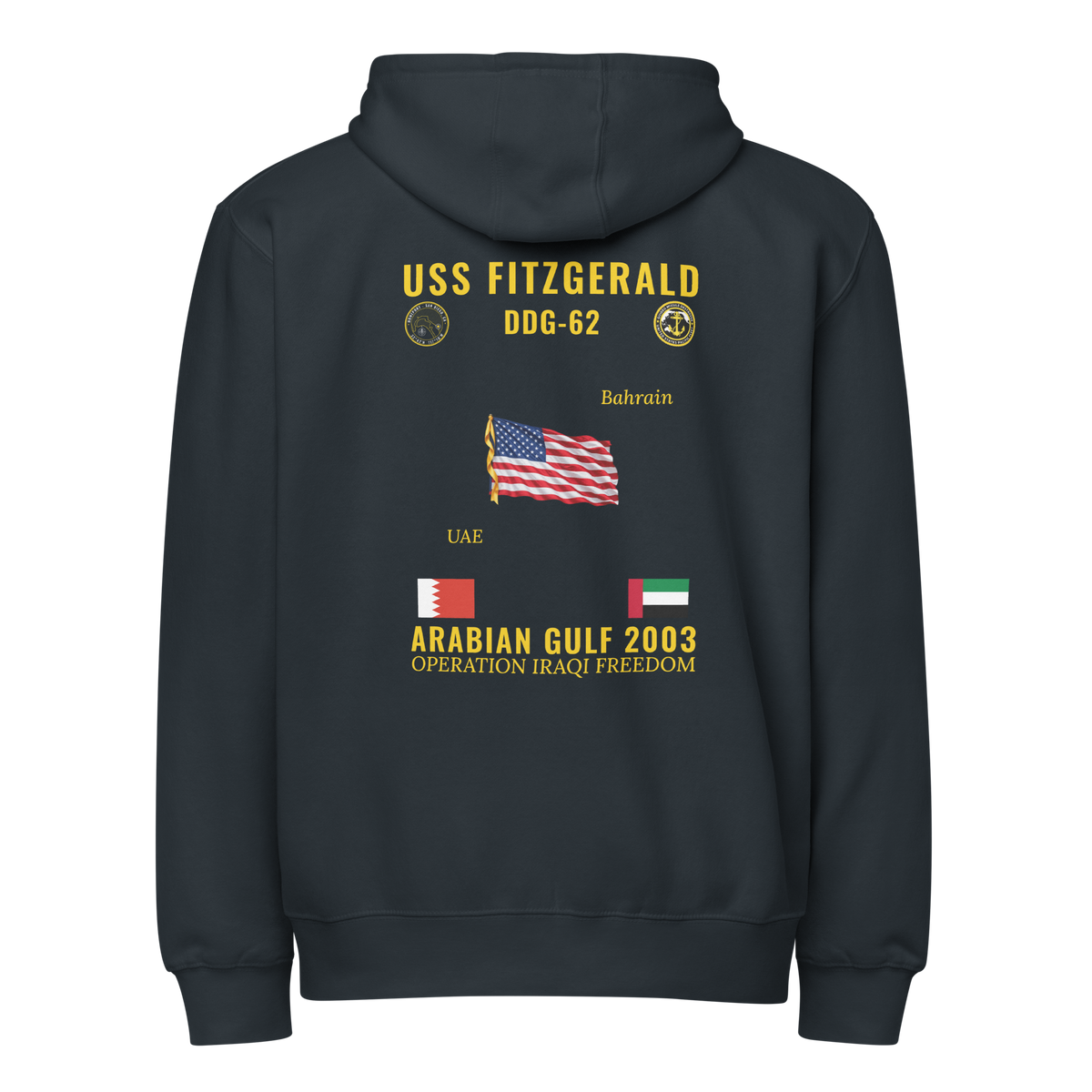 USS Fitzgerald (DDG-62) 2003 Arabian Gulf Cruise Zip Hoodie