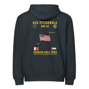 USS Fitzgerald (DDG-62) 2003 Arabian Gulf Cruise Zip Hoodie