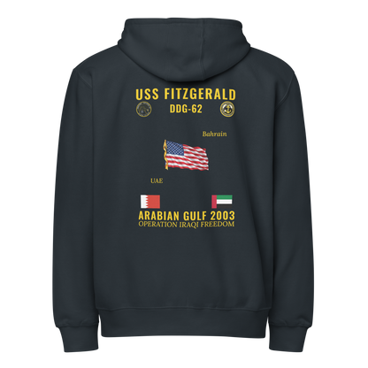USS Fitzgerald (DDG-62) 2003 Arabian Gulf Cruise Zip Hoodie