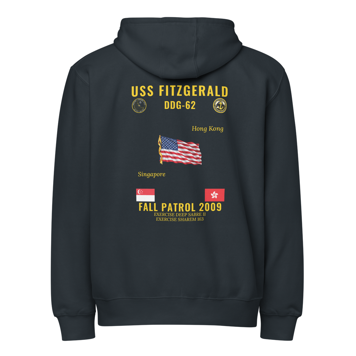 USS Fitzgerald (DDG-62) 2009 Fall Patrol Cruise Zip Hoodie