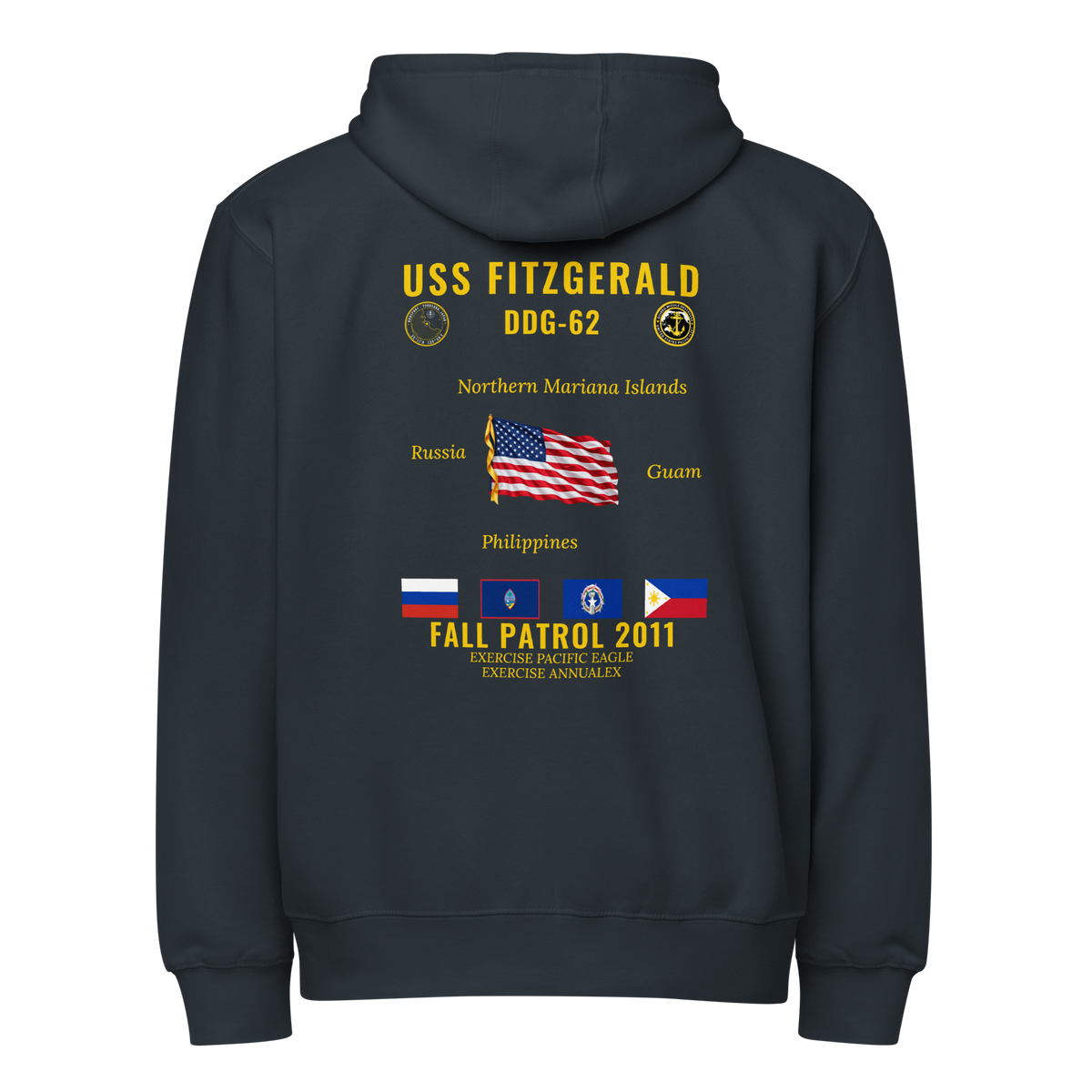 USS Fitzgerald (DDG-62) 2011 Fall Patrol Cruise Zip Hoodie
