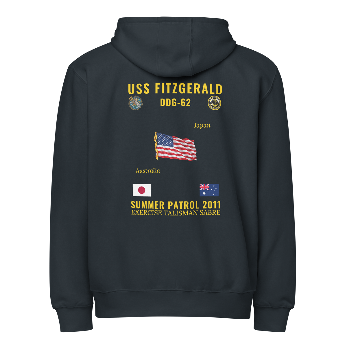 USS Fitzgerald (DDG-62) 2011 Summer Patrol Cruise Zip Hoodie