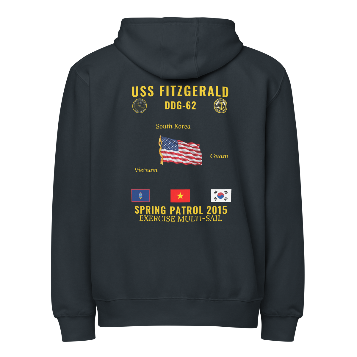 USS Fitzgerald (DDG-62) 2015 Spring Patrol Cruise Zip Hoodie