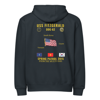 USS Fitzgerald (DDG-62) 2015 Spring Patrol Cruise Zip Hoodie