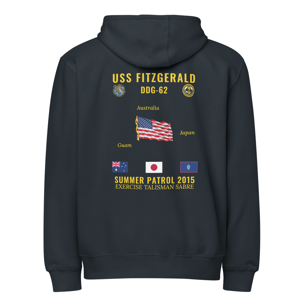USS Fitzgerald (DDG-62) 2015 Summer Patrol Cruise Zip Hoodie