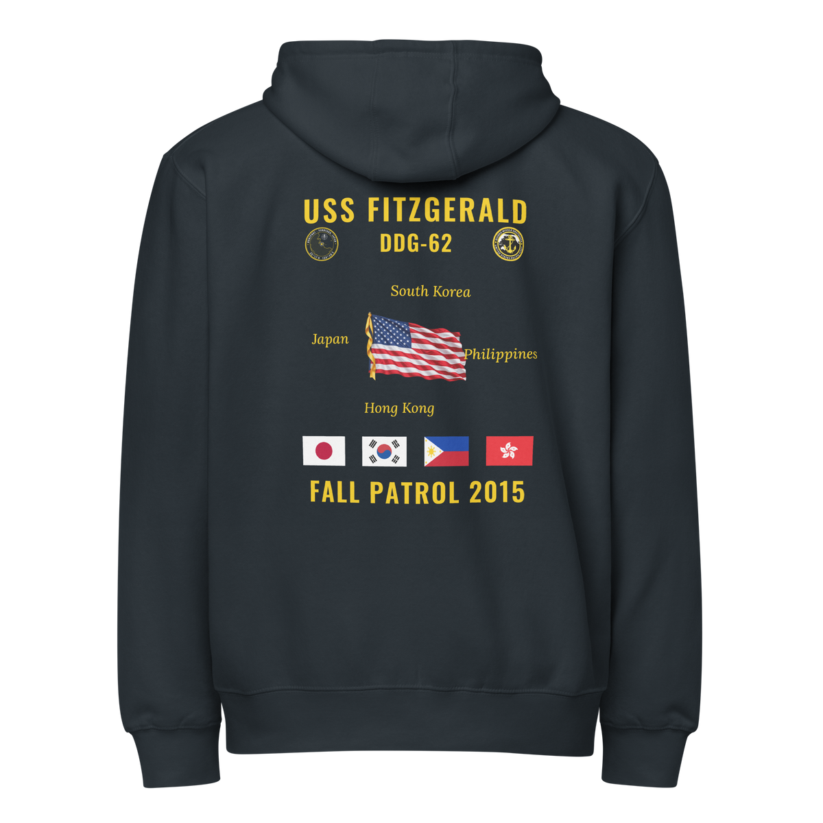USS Fitzgerald (DDG-62) 2015 Fall Patrol Cruise Zip Hoodie