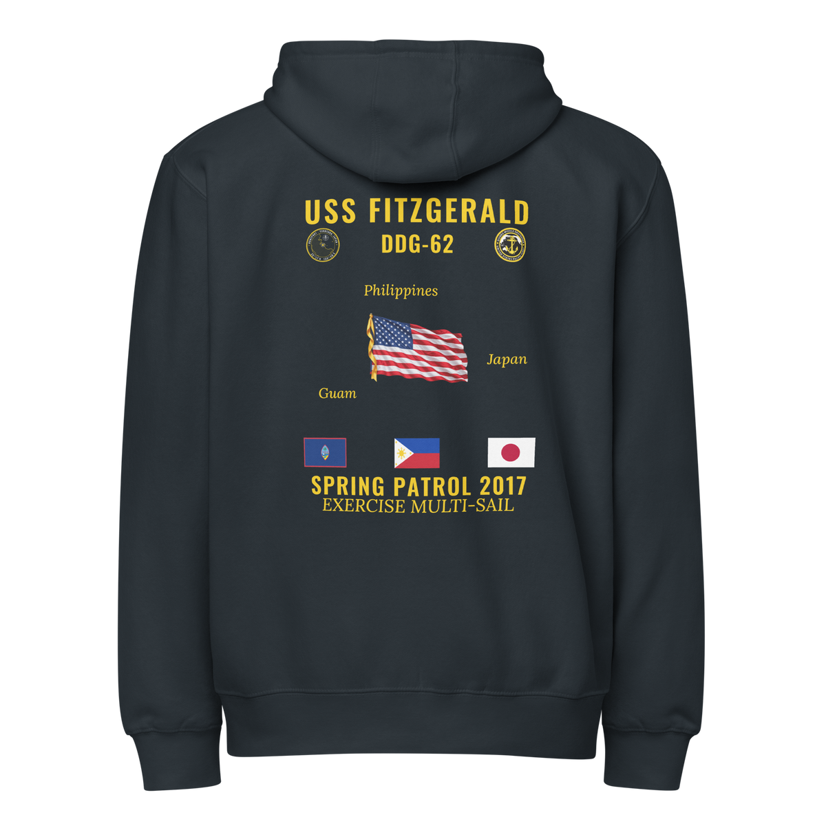 USS Fitzgerald (DDG-62) 2017 Spring Patrol Cruise Zip Hoodie