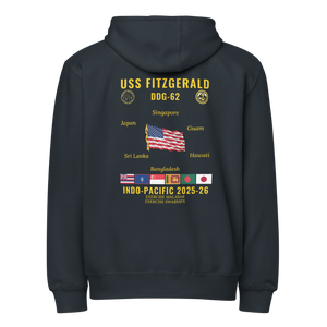 USS Fitzgerald (DDG-62) 2025-26 Indo-pacific Cruise Zip Hoodie