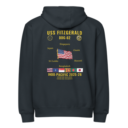 USS Fitzgerald (DDG-62) 2025-26 Indo-pacific Cruise Zip Hoodie