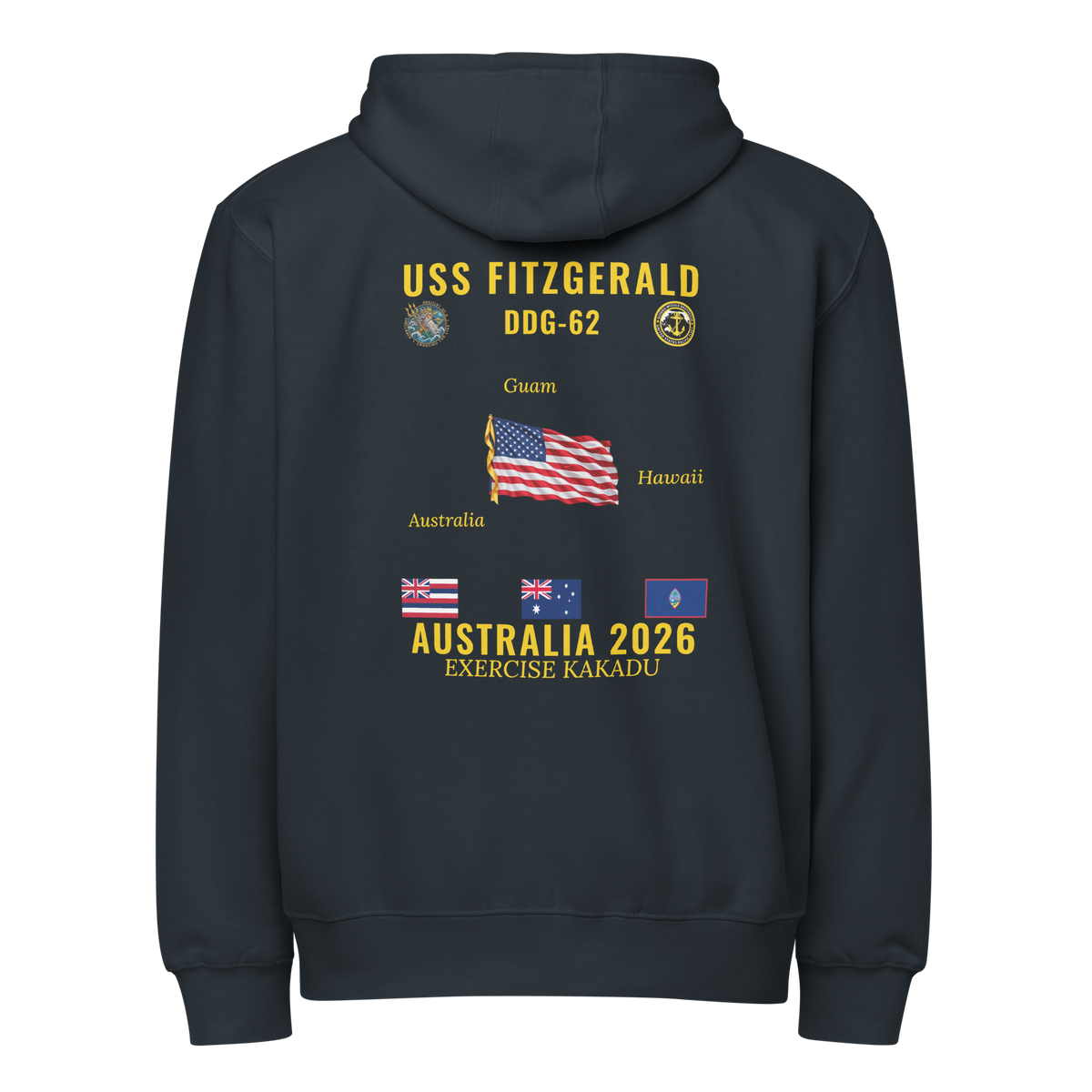 USS Fitzgerald (DDG-62) 2026 Australia Cruise Zip Hoodie