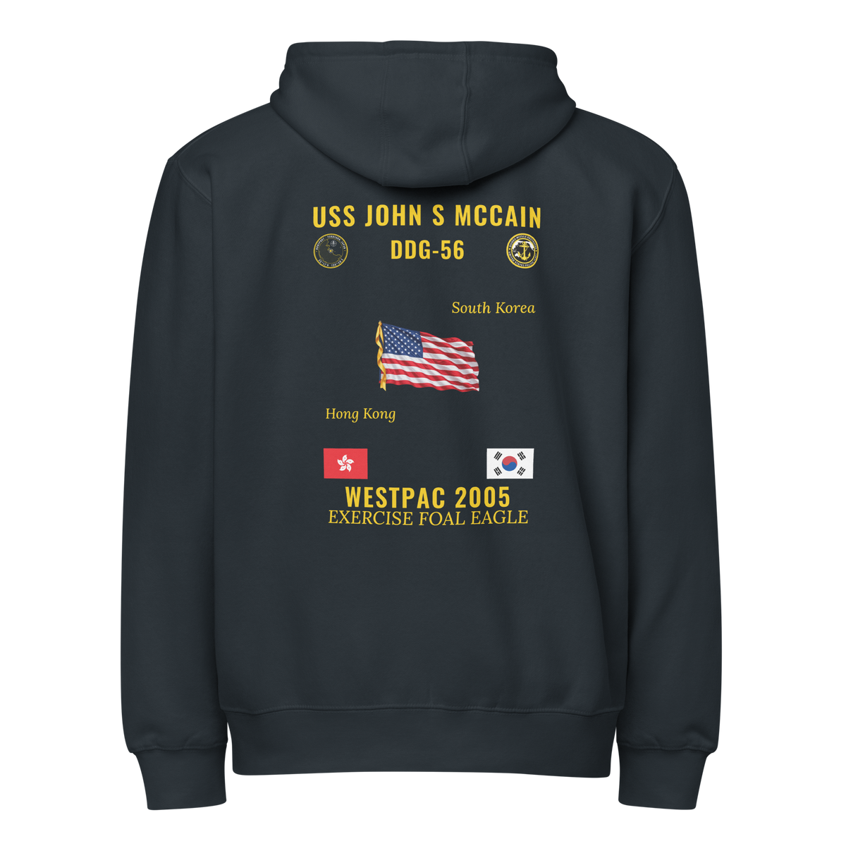 USS John S McCain (DDG-56) 2005 WestPac Cruise Zip Hoodie