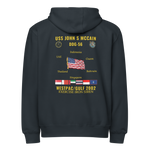 USS John S McCain (DDG-56) 2002 WestPac/Gulf Cruise Zip Hoodie