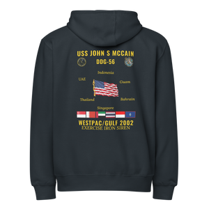USS John S McCain (DDG-56) 2002 WestPac/Gulf Cruise Zip Hoodie