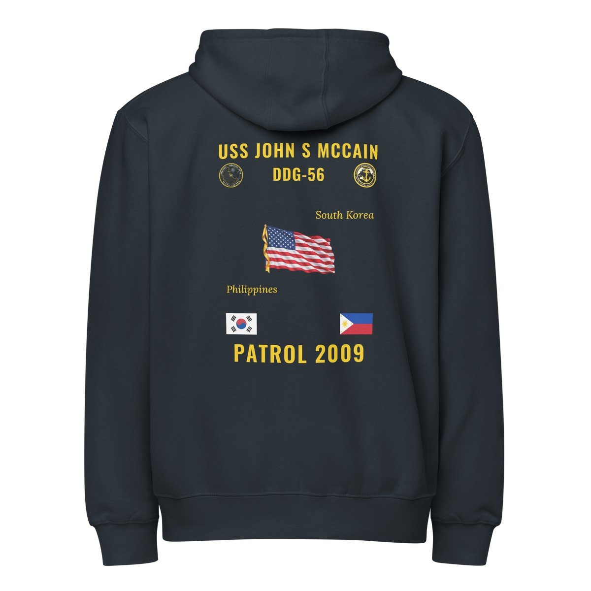 USS John S McCain (DDG-56) 2009 Patrol Cruise Zip Hoodie