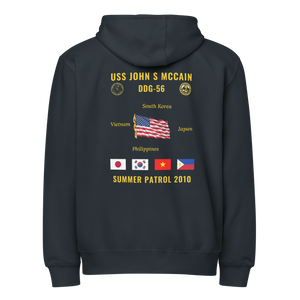 USS John S McCain (DDG-56) 2010 Summer Patrol Cruise Zip Hoodie