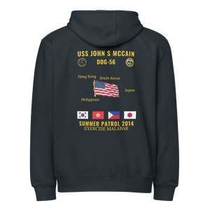 USS John S McCain (DDG-56) 2014 Summer Patrol Cruise Zip Hoodie