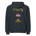 USS Arleigh Burke (DDG-51) 2003 Med Cruise Zip Hoodie