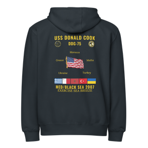USS Donald Cook (DDG-75) 2007 Med/Black Sea Cruise Zip Hoodie
