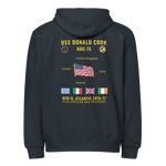 USS Donald Cook (DDG-75) 2016-17 Med/N. Atlantic Cruise Zip Hoodie