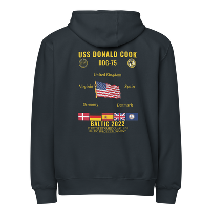 USS Donald Cook (DDG-75) 2022 Baltic Cruise Zip Hoodie