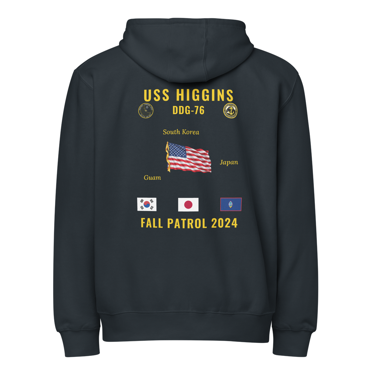 USS Higgins (DDG-76) 2024 Fall Patrol Cruise Zip Hoodie