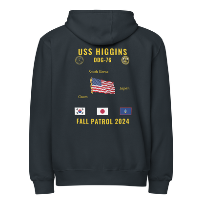 USS Higgins (DDG-76) 2024 Fall Patrol Cruise Zip Hoodie